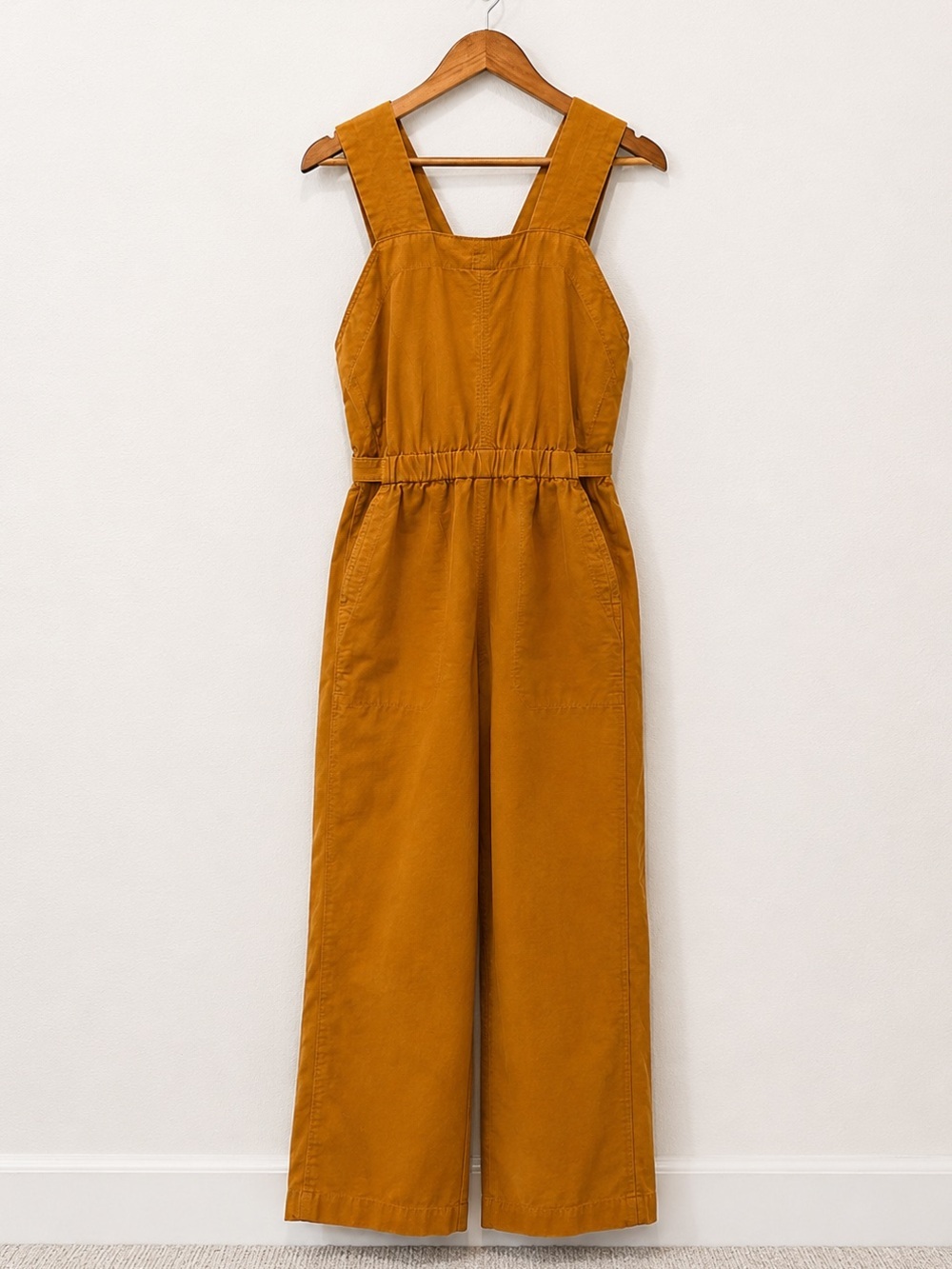 Everlane The Fatigue Apron Jumpsuit in Amber Gold Size 0